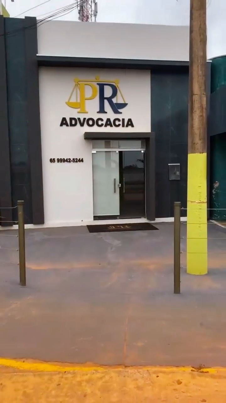 Fachada do escritório PR Advocacia em Cáceres